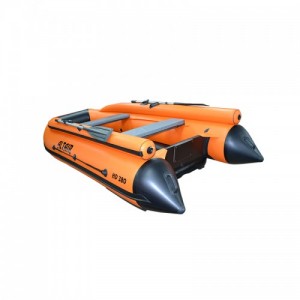 Моторная надувная лодка ПВХ HD 380 НДНД оранжевая фальшборт